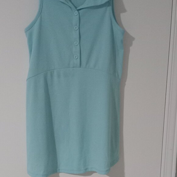 Magazine top crop blue TP/XS  with 5 blue buttons in front very soft material - Picture 2 of 6